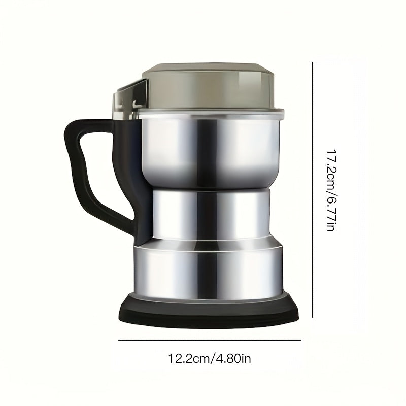 Electric Coffee and Grain Grinder 8-Blade Dry Spice Grinder with One-Button Start