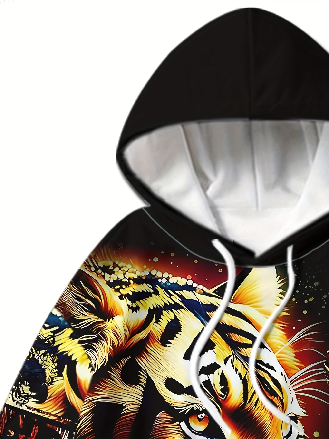 Men's Casual 2-Piece Tracksuit Hoodie and Sweatpants with Tiger 3D Print