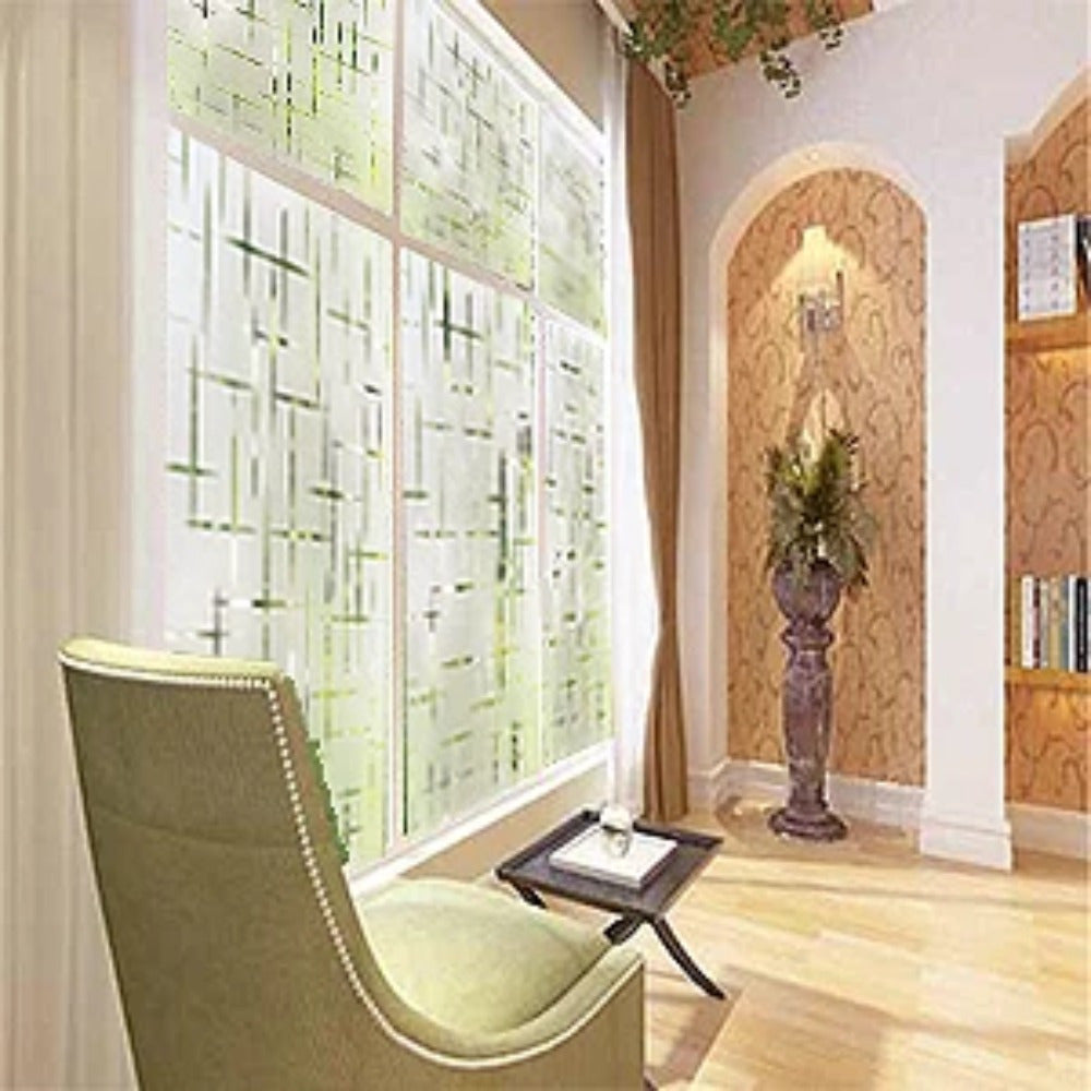 Frosted Privacy Window Film 16mil Electrostatic PVC Glass Tint for Home Bathroom
