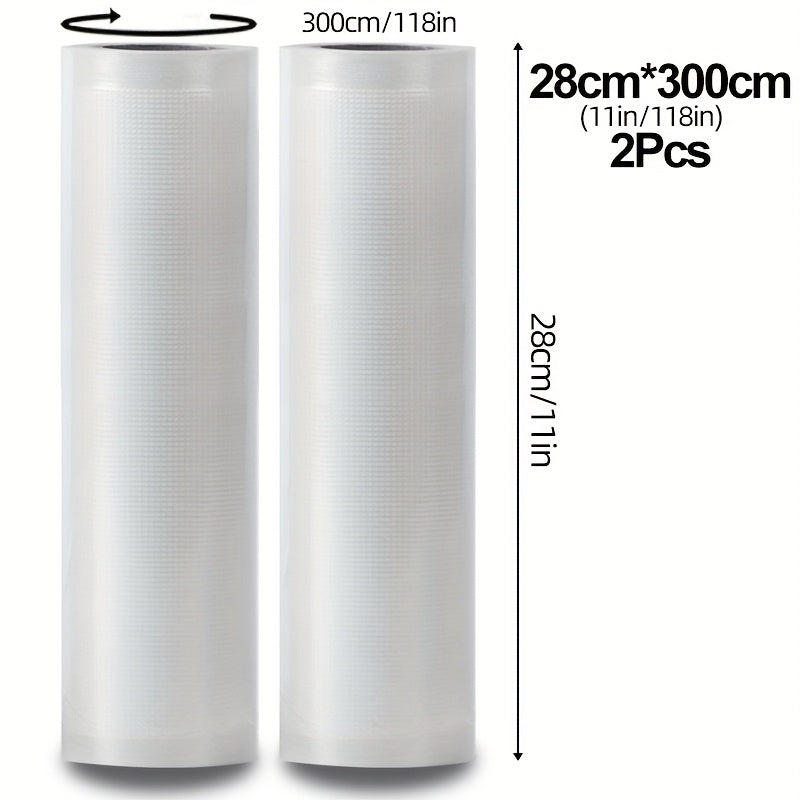 Vacuum Seal Bag Rolls in 2 3 5 Pack Textured Multi-Size Food Preservation