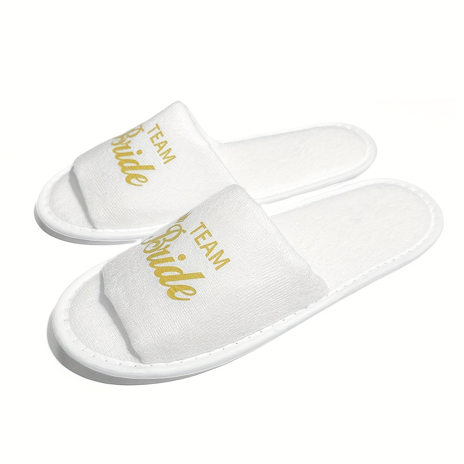 Набор свадебных тапочек с открытым носком, мягкой подошвой, уютные шлепанцы для подружек невесты