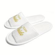 Набор свадебных тапочек с открытым носком, мягкой подошвой, уютные шлепанцы для подружек невесты