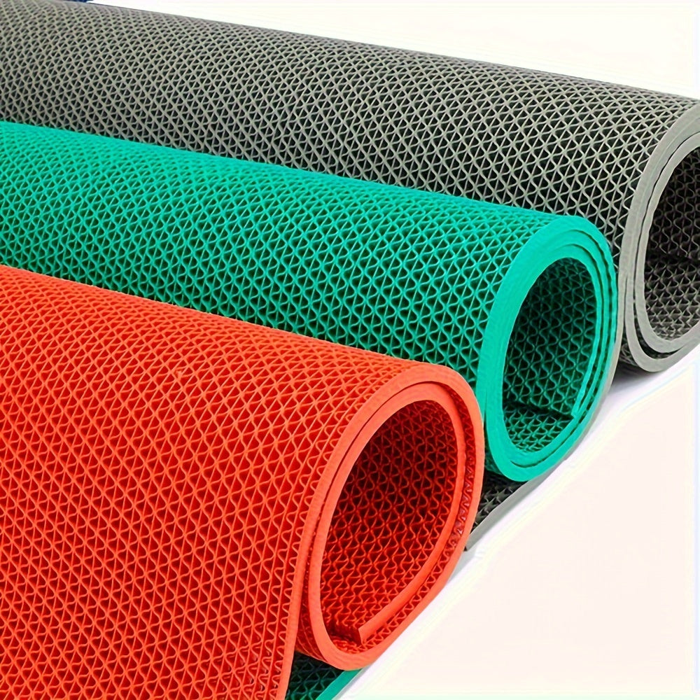 PVC Bath and Shower Safety Mat Waterproof Anti-Slip Geometric Design Easy to Clean