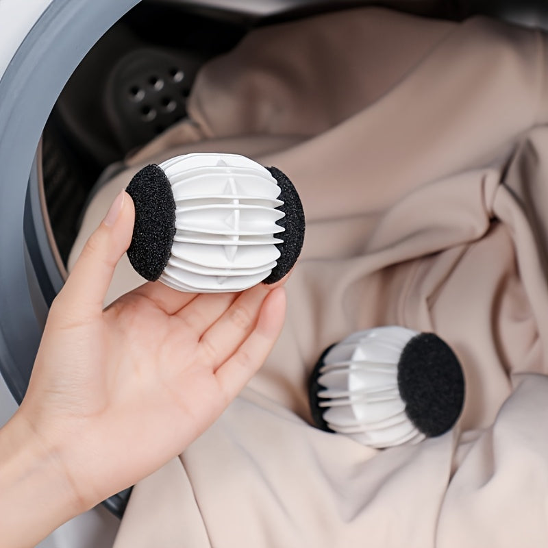 2 Anti-Winding Wool Laundry Balls for All Fabrics Reusable Fabric Softener Static Reducer