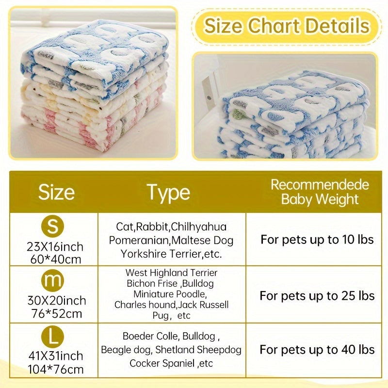 Pet Dog Blanket Polyester Fiber Stain Resistant Machine Wash Small Medium Large Dogs Elephant Design
