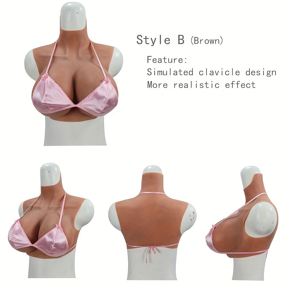 Large Silicone Fake Breasts for Cross-Dressing and Role-Playing, 1 Piece