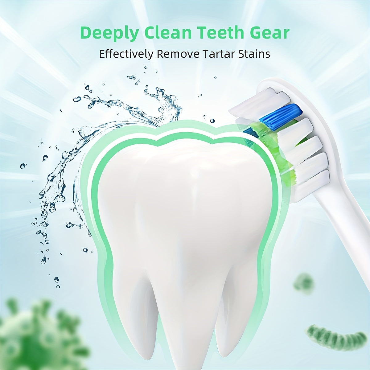 cabezales de cepillos de dientes de repuesto para cepillos de dientes eléctricos, compatibles, blanco