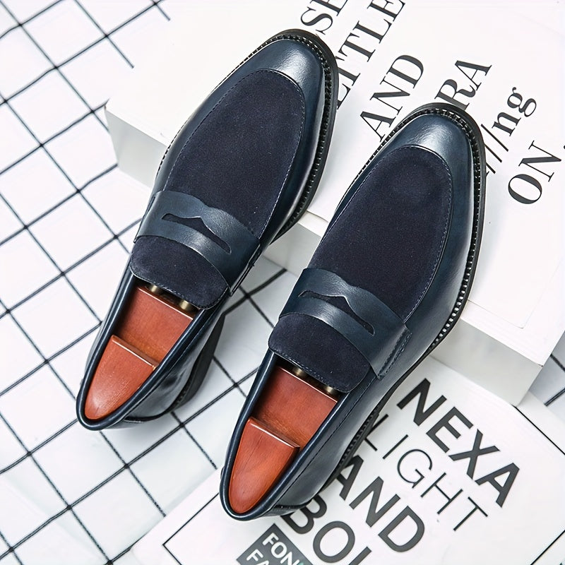 Men's Slip On Loafer Shoes Non Slip Durable Casual Walking Solid Color