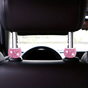 Women Car Interior Rhinestone Headrest Decoration Ring
