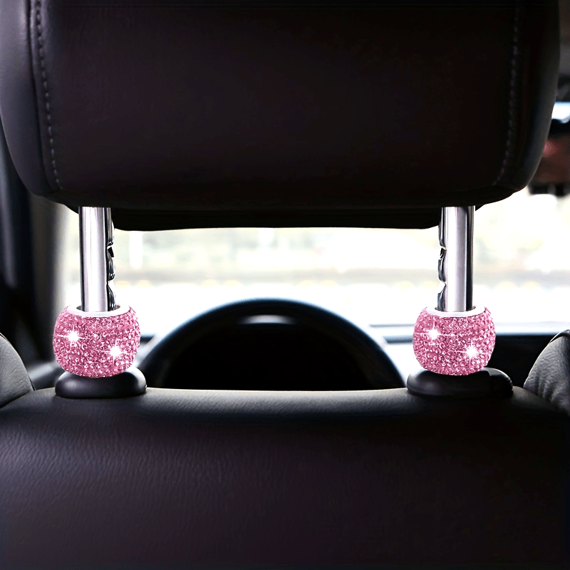 Women Car Interior Rhinestone Headrest Decoration Ring