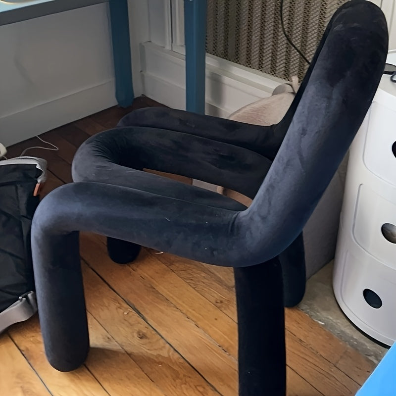 Стул Blue Steel для спальни, офиса, гостиной, обитый кожей, штабелируемый