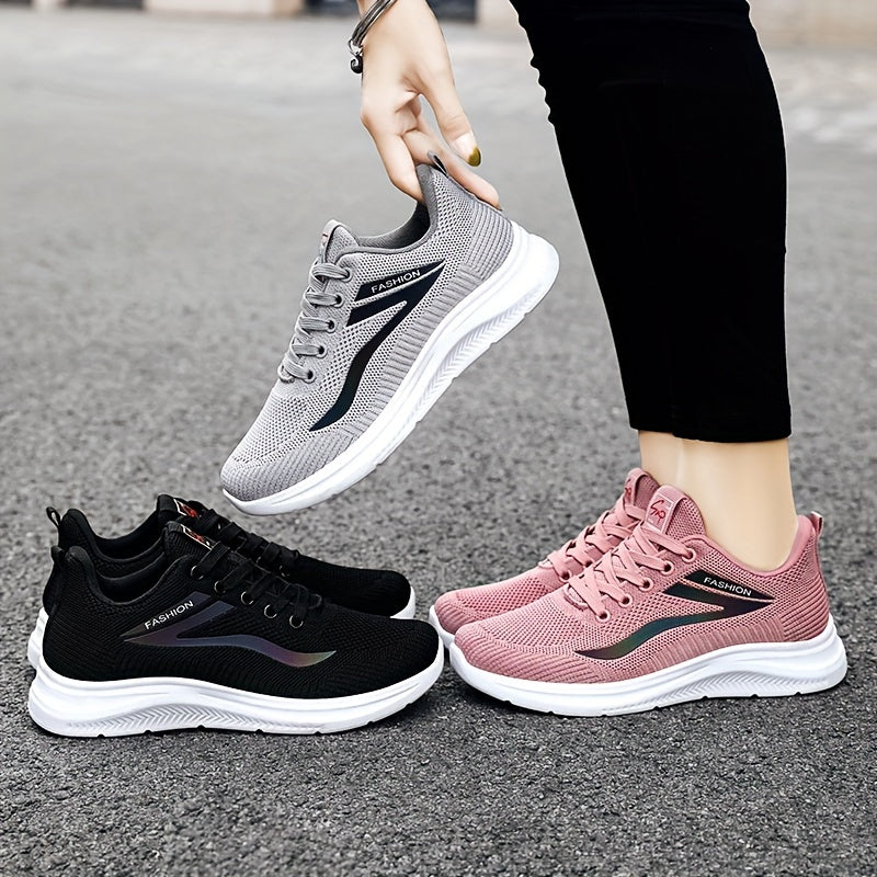 Women's Breathable Knitted Sneakers Lightweight Casual Walking Shoes