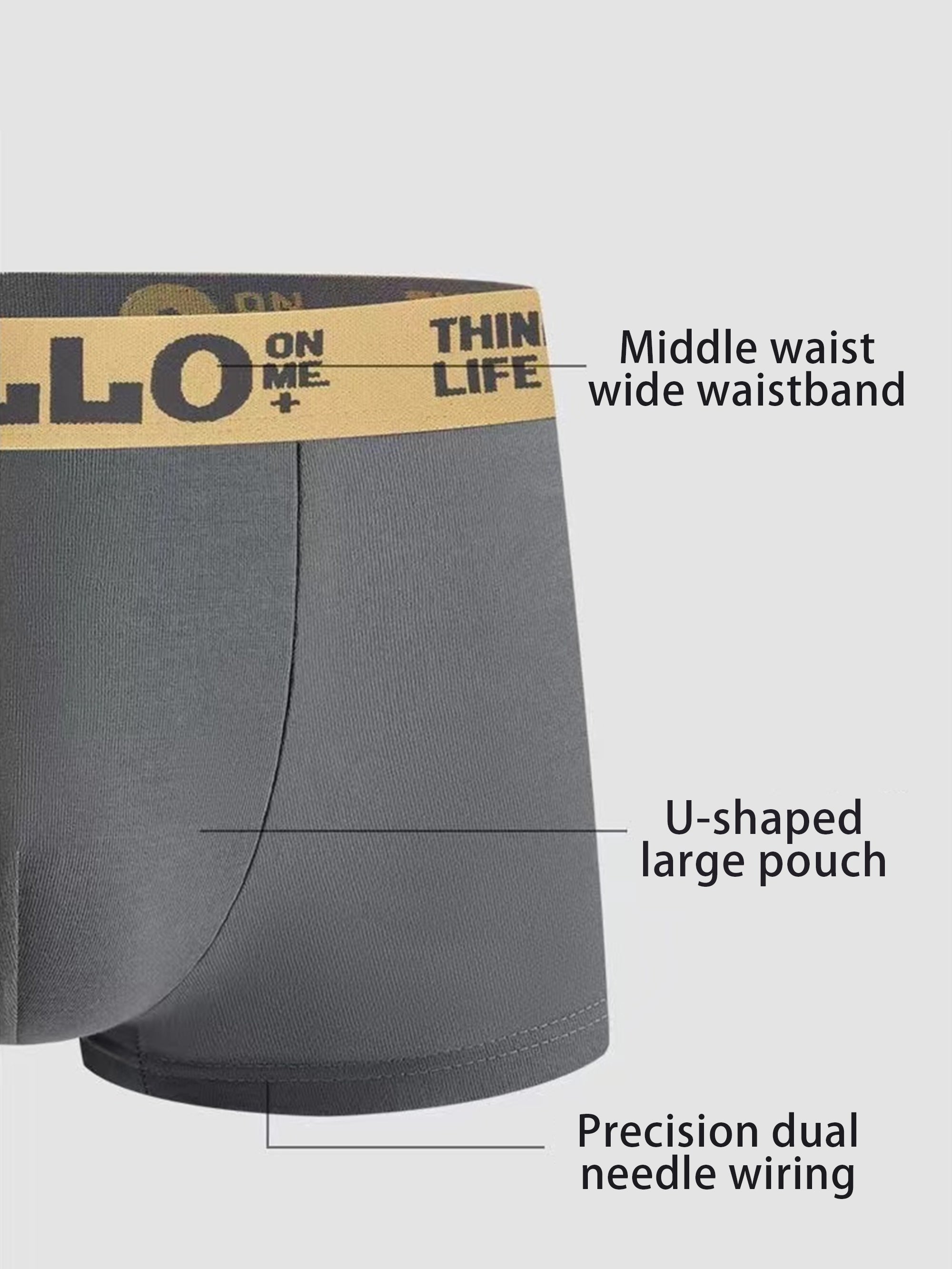 16 erkaklar uchun boxer brief: nafas oladigan, cho'ziluvchan polyester/spandex aralashmasi, elastik belbog' bilan, bir xil ranglar, to'qilgan mato, shaffof emas - tasodifiy kiyim uchun ideal.