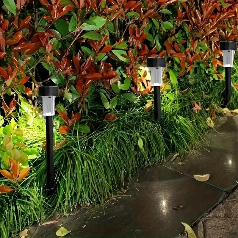 10pc Solar Pathway Lights Kit with Wireless Control, Nickel Battery, Semi-Embedded Design for Garden Lawn Driveway