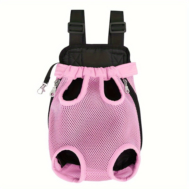 Pet Carrier Backpack for Small Cats and Dogs Breathable Woven Polyester Adjustable Straps
