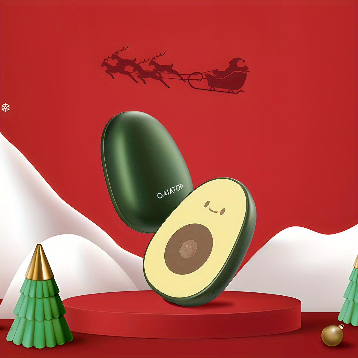 Mini USB Rechargeable Hand Warmers Pack with 4000mAh Battery and Face Design