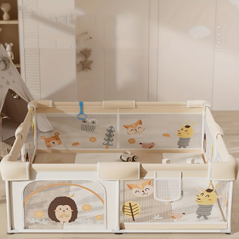 Паттерн "Маленький Ёжик" Игровая Клетка: Внутренний и Внешний Центр Активности с Калиткой и Нескользящей Основой