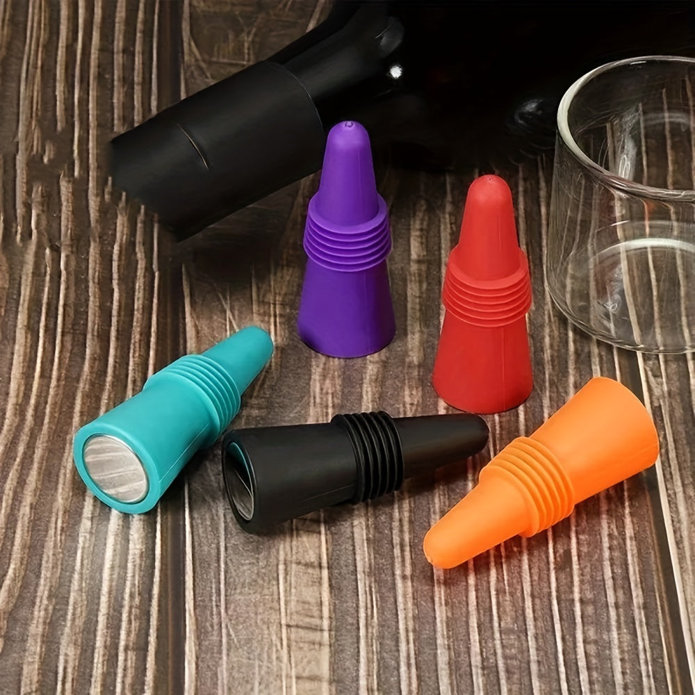 Silicone Bottle Caps Set 10pcs Reusable Stoppers for Beverages and Holidays