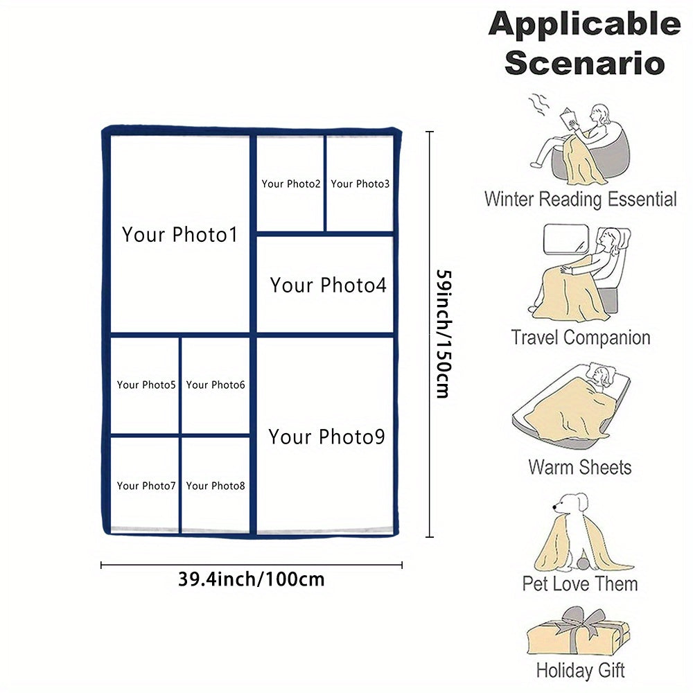 Personalized Couple Flannel Throw Blanket Soft Warm Gift for Couch Bed Camping