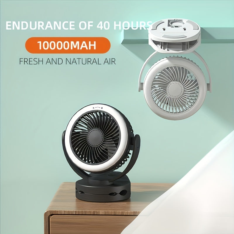 Clip-On Fan 15.24cm with 3 Speeds Quiet USB Desk and Clamp Fan
