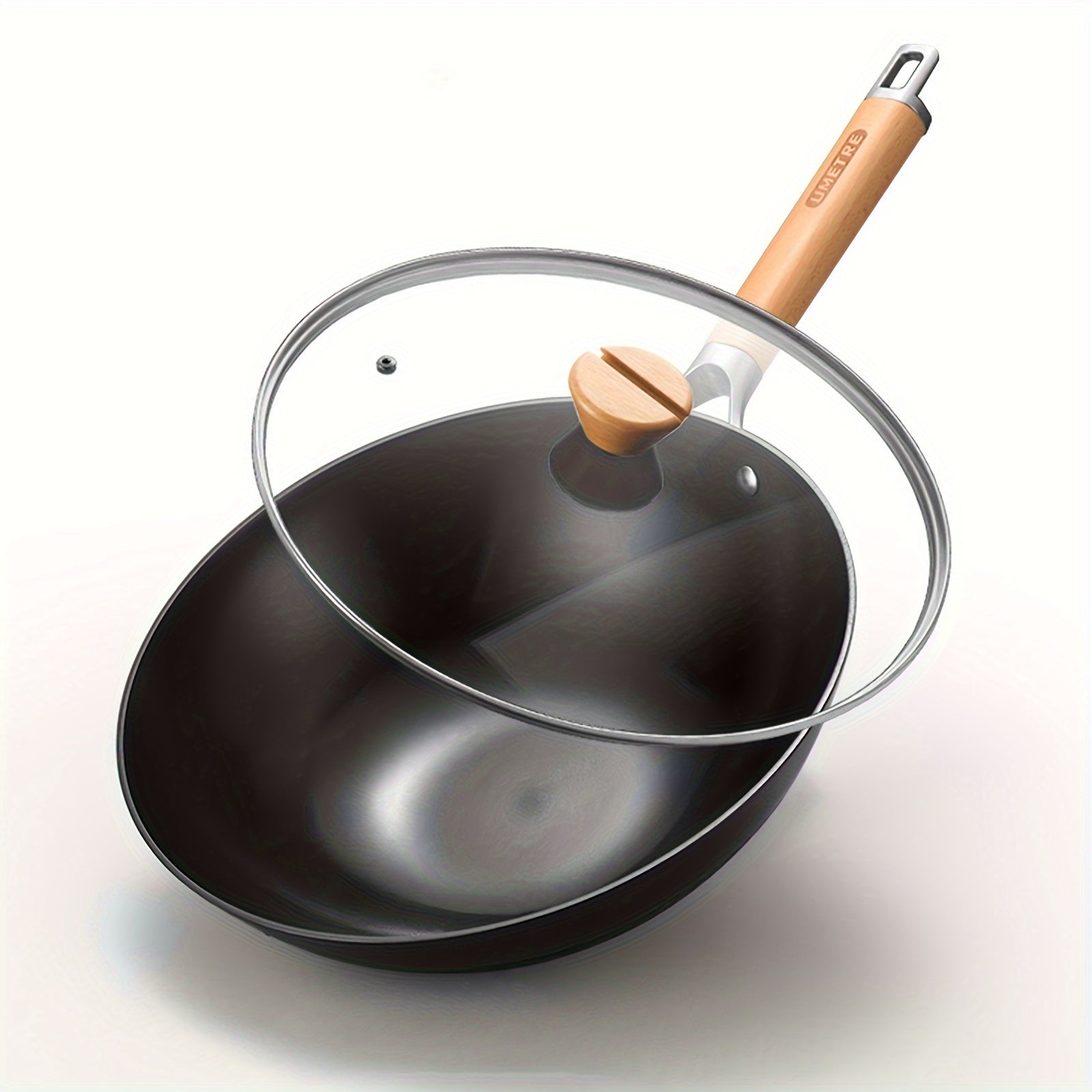 Versatile Cookware Set with Cast Iron Omelette Pan, Wok, and Steel Pans