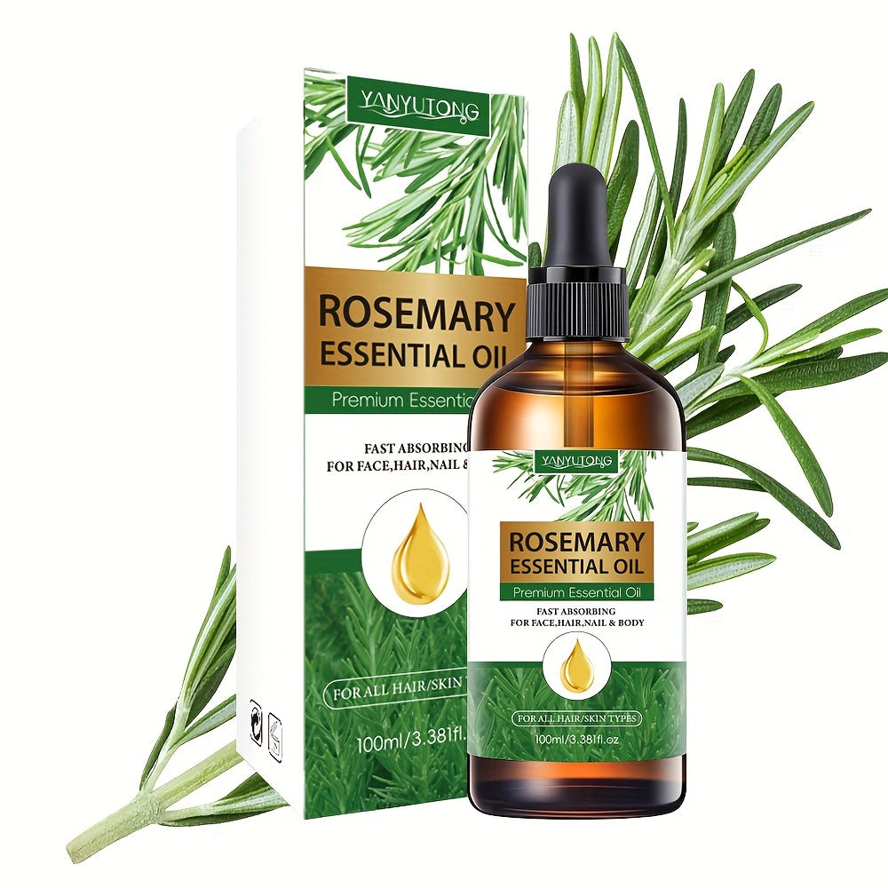 100ml Rosemary Essential Oil soch parvarishi va teri namlantirish uchun, kuchaytiruvchi, bosh terisi uchun
