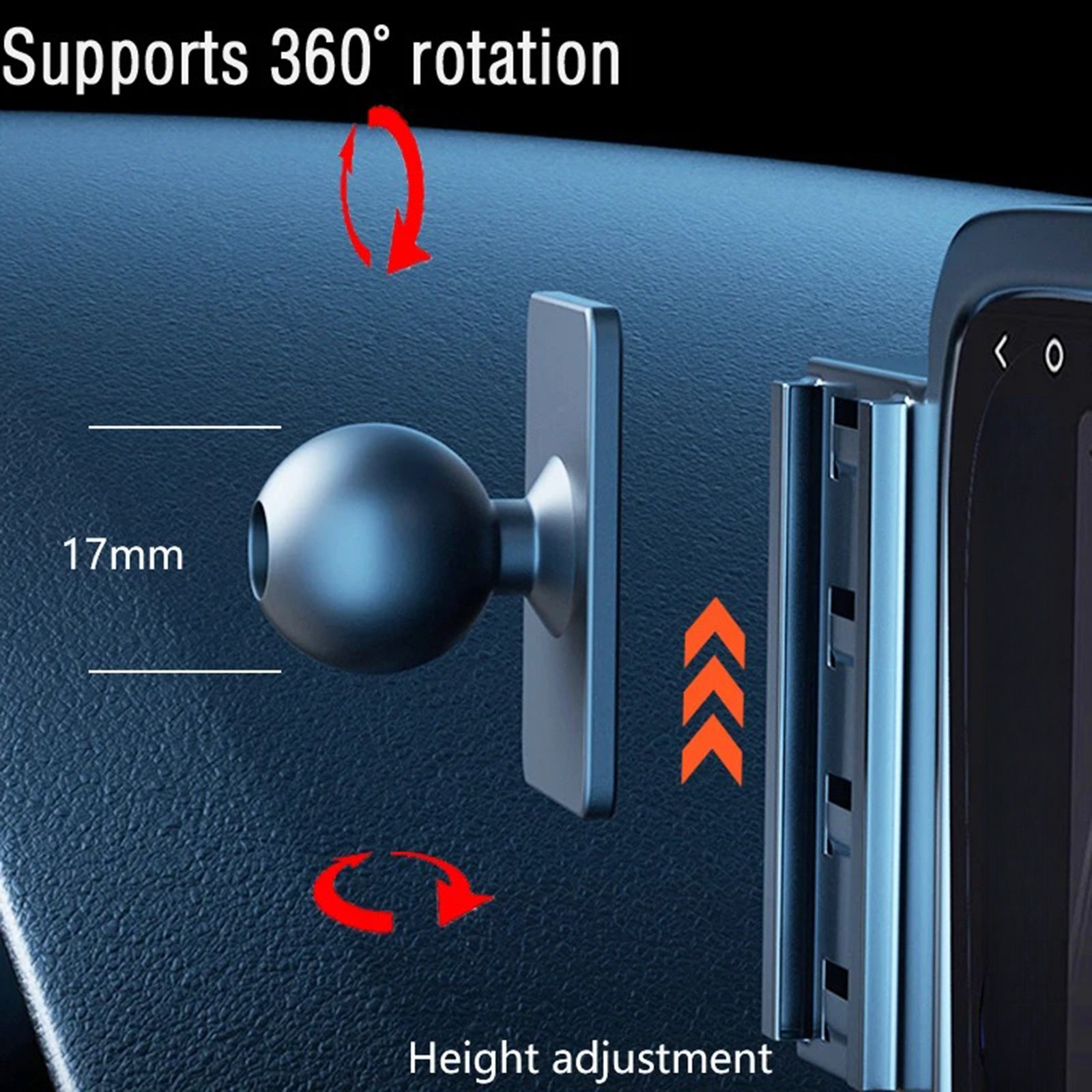 Avtomobil uchun telefon tutgichi ABS montaj markazi ekran uchun 37.08cm chap tomon haydash