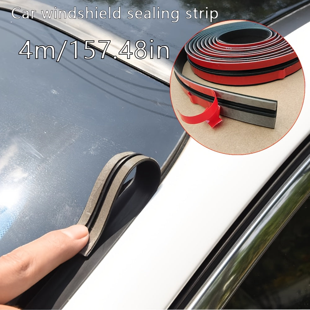 Tira de sellado para parabrisas de coche, banda de goma, sellador de clima, 4m, impermeable, a prueba de ruido