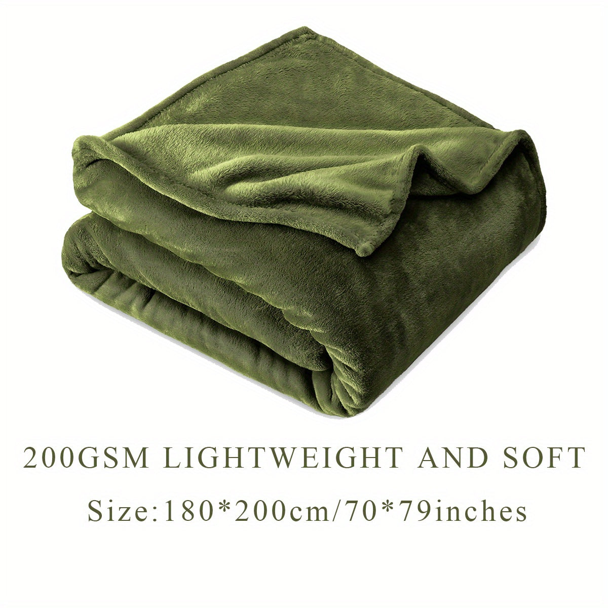 Solid Flannel Blanket 200G Single Piece