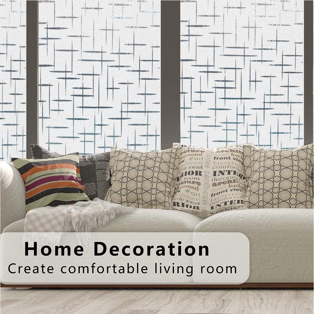 Frosted Privacy Window Film 16mil Electrostatic PVC Glass Tint for Home Bathroom