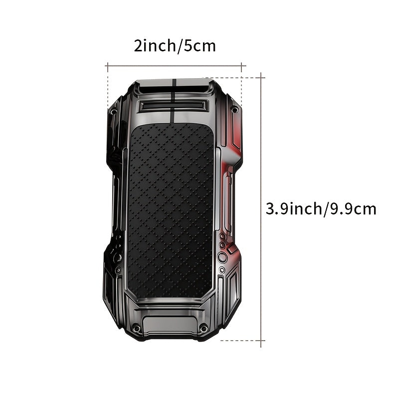 Car Key Case Zinc Alloy Black Red Protective Fob Cover for SUVs