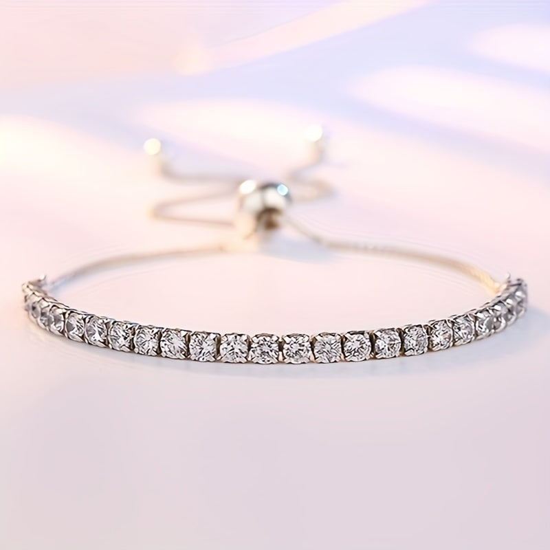 Moissanite Tennis Bracelet for Women 4.4 Carat Sterling Silver Jewelry Gift