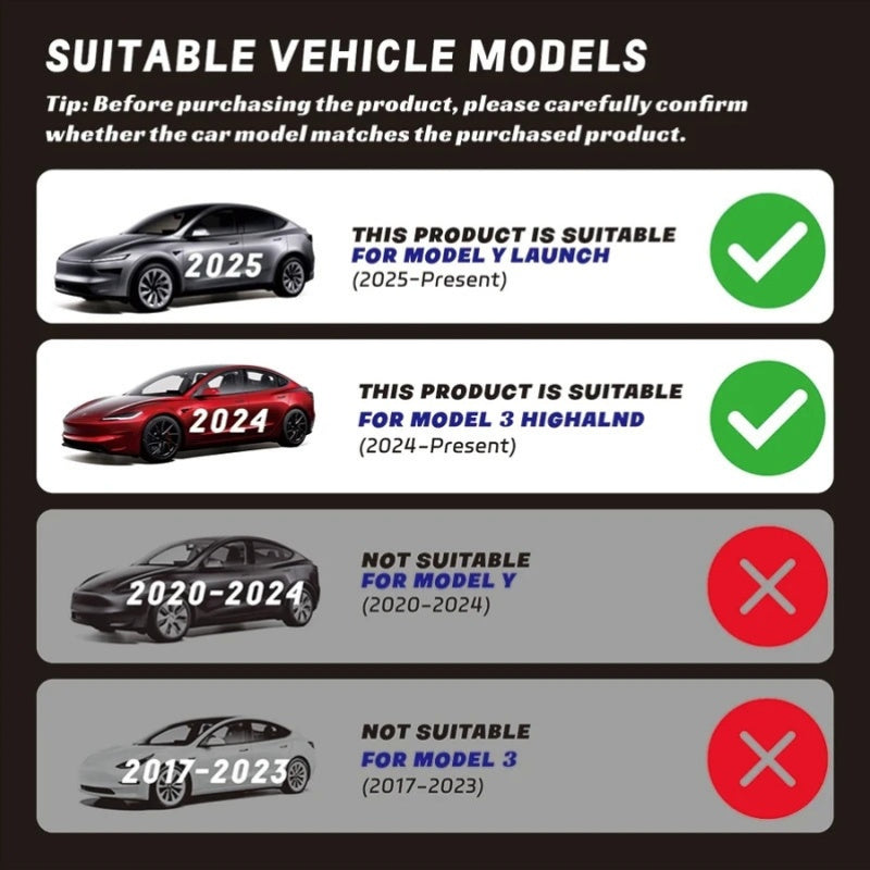 Car Interior Organizer Tray Silicone for Tesla Model Y and Model 3 Highland