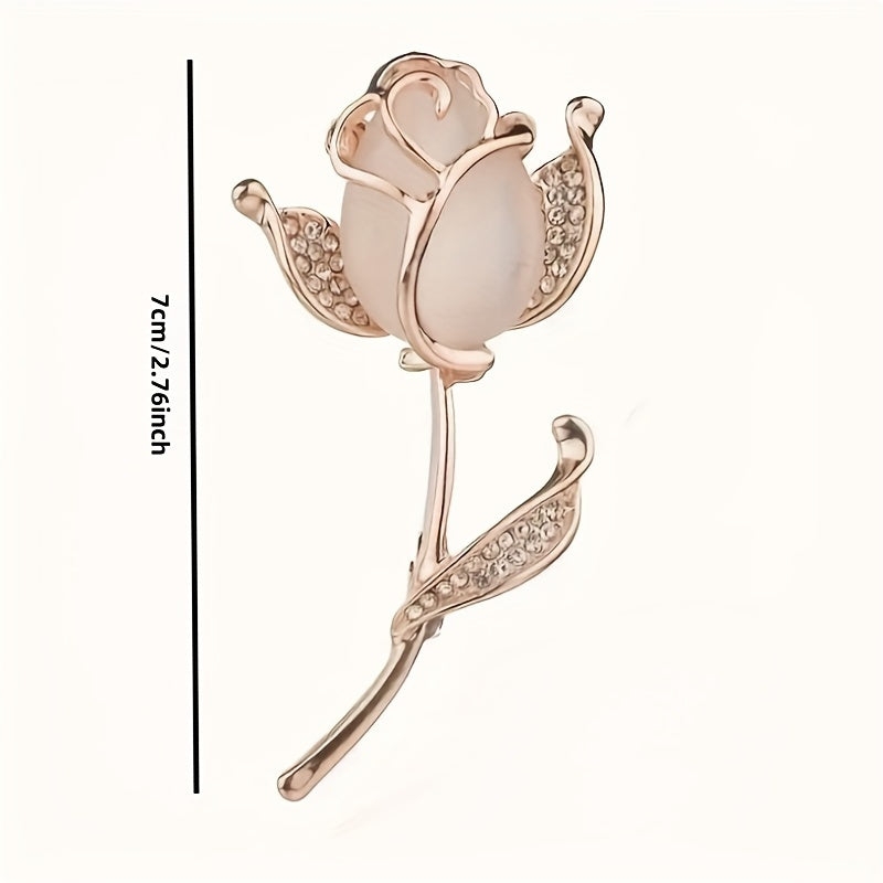 Набор из 2 брошей Opal Rose для женщин, украшения для платьев и свитеров