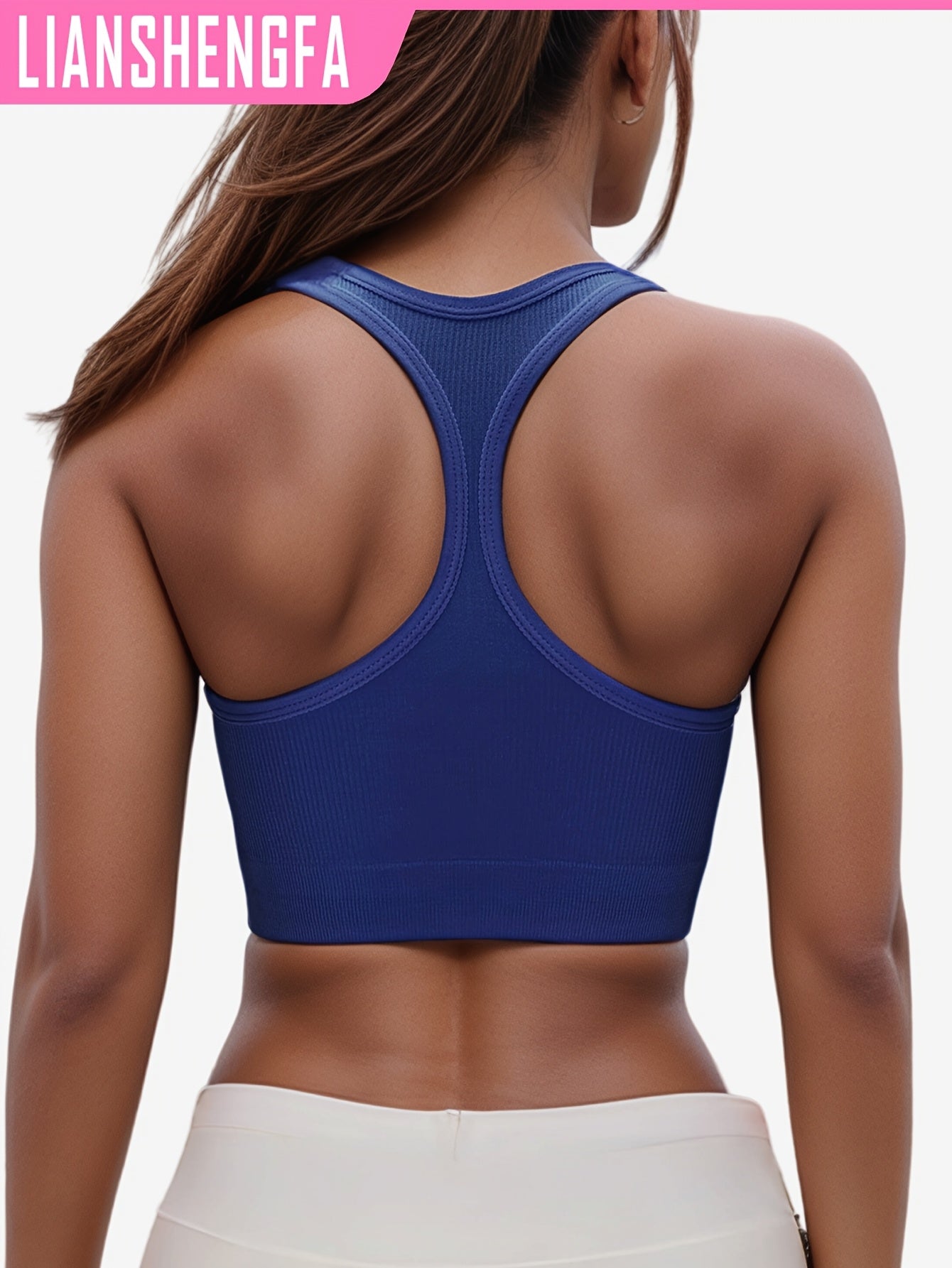 High-Elastic Sports Bra for Intense Workouts Seamless Shockproof Racerback Breathable