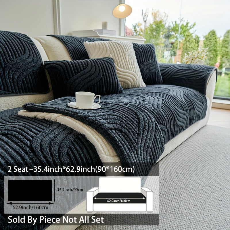 Zamonaviy Jacquard T-qoʻshiq qoplamasi, armchairdan bo‘lakli divanlargacha, sirpanmaydigan velvettan tayyorlangan