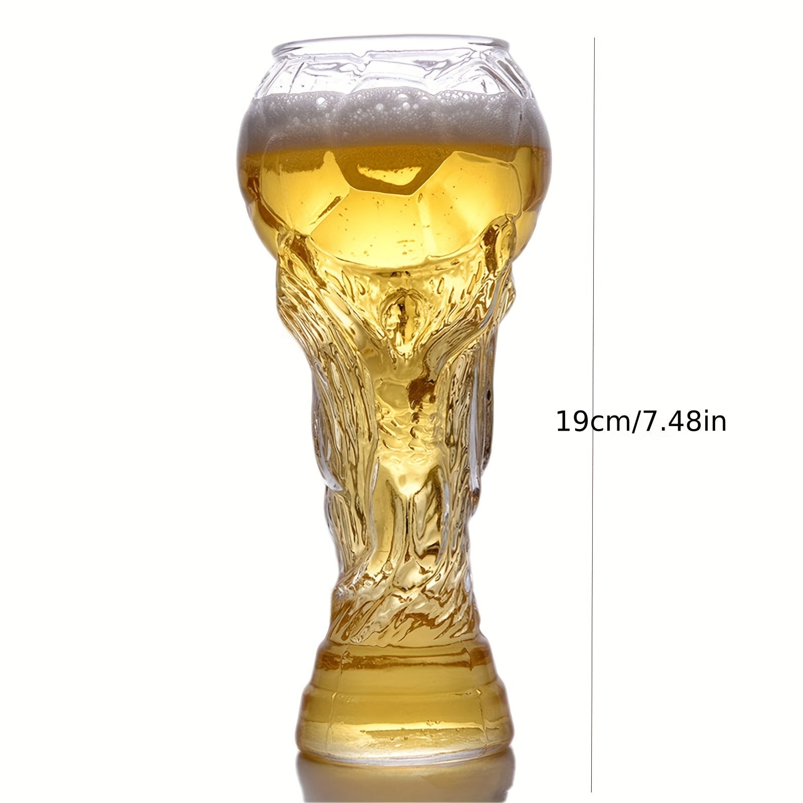 Clear Glass Beer Cup 450ml 15.2oz Outdoor Drinking Glass for Beer and Sports