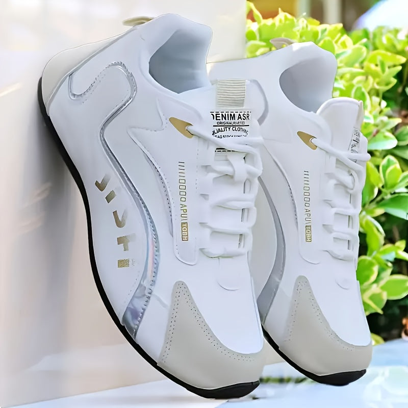 Men's All-Season Running Shoes Breathable Non-Slip Lace-Up Sneakers