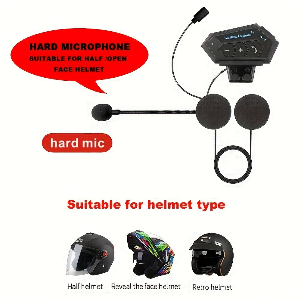 Motorcycle Helmet Headset Wireless Stereo Hands-Free Call Speaker