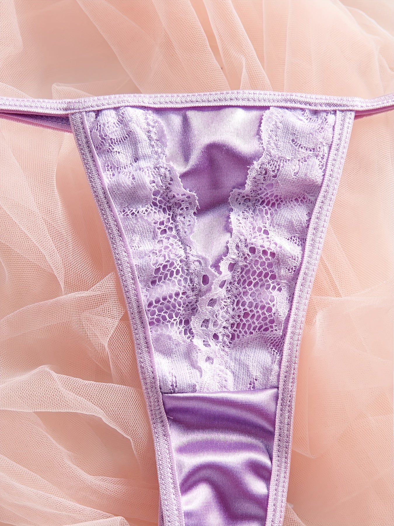 Women's Sexy Lingerie Set Four-Piece Satin Lace Underwear Sleepwear