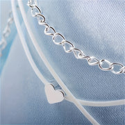 Silvery Heart Anklet for Women Boho-Chic Beach and Everyday Jewelry