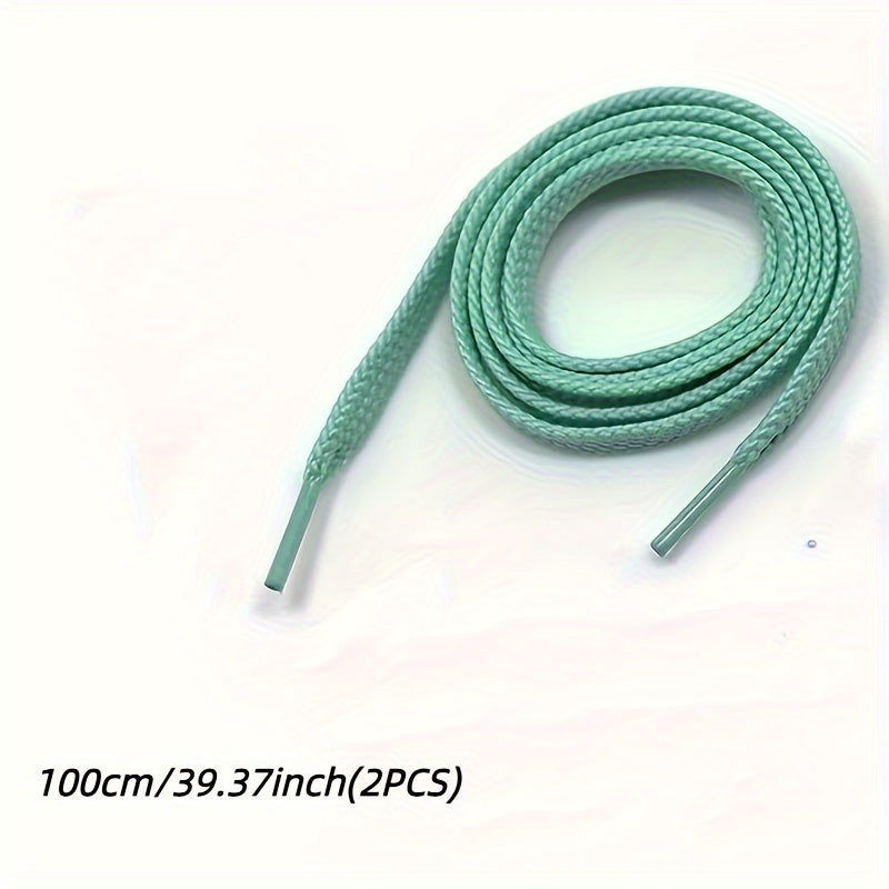 2 пары плоских повседневных спортивных шнурков для кроссовок, белые, 45 дюймов