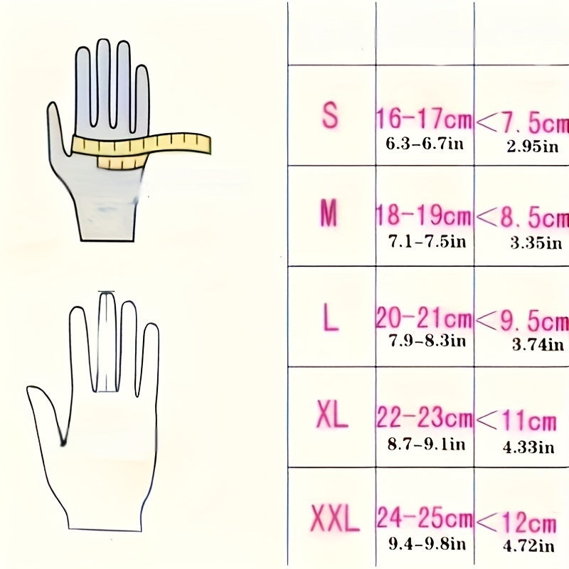 Men's Faux Leather Full Finger Motorcycle Gloves All-Season Protective Gear