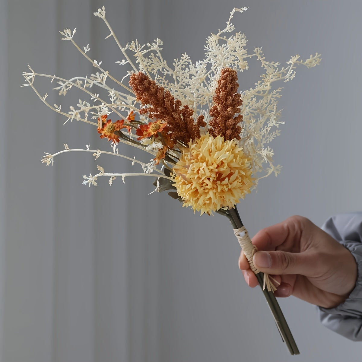 Single Chrysanthemum Flower Bouquet for Home Office Wedding Decor
