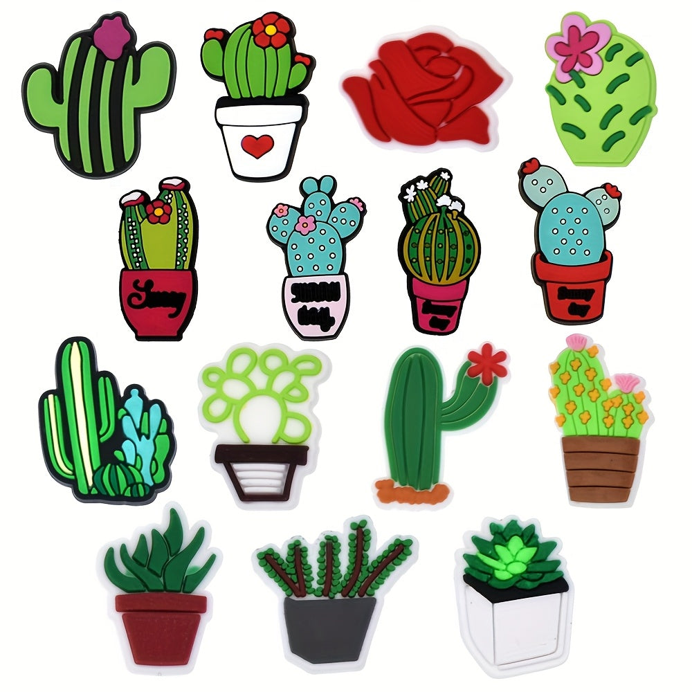Women Shoe Charms 15/18/20pcs Soft Plastic Flower Sun Garden Accessories