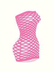 Women’s Fishnet Bodysuit with Cut-Out Details Nylon Elastane Lingerie