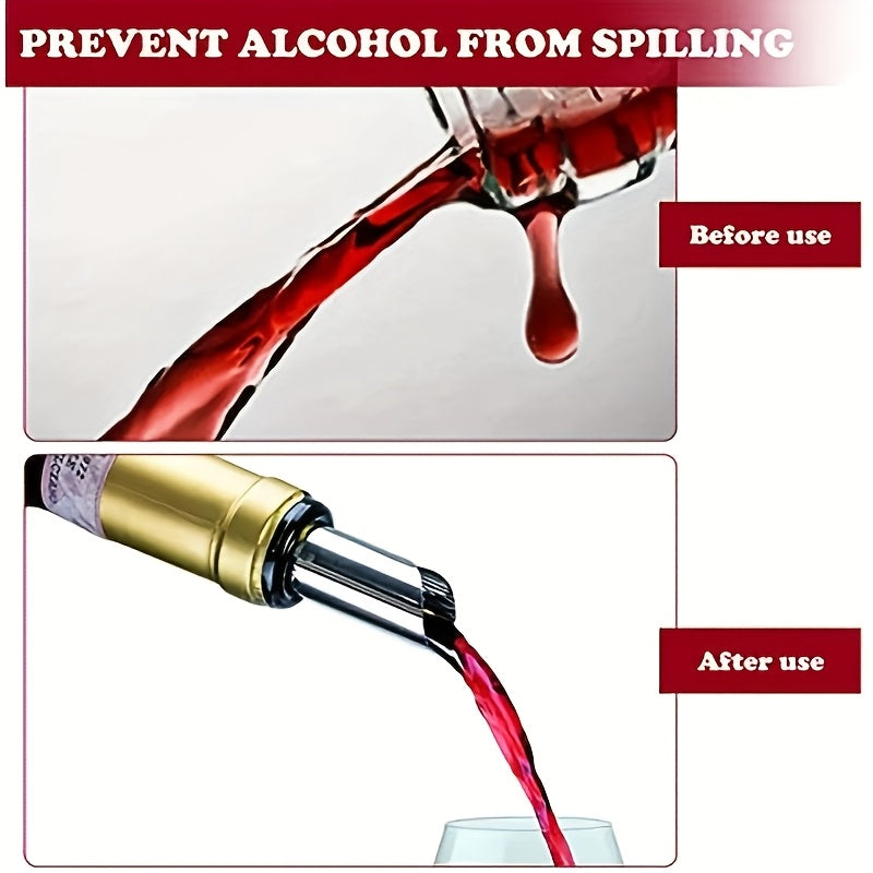 Reusable Silver Foil Wine Pour Stopper PET Material for Beverage Control