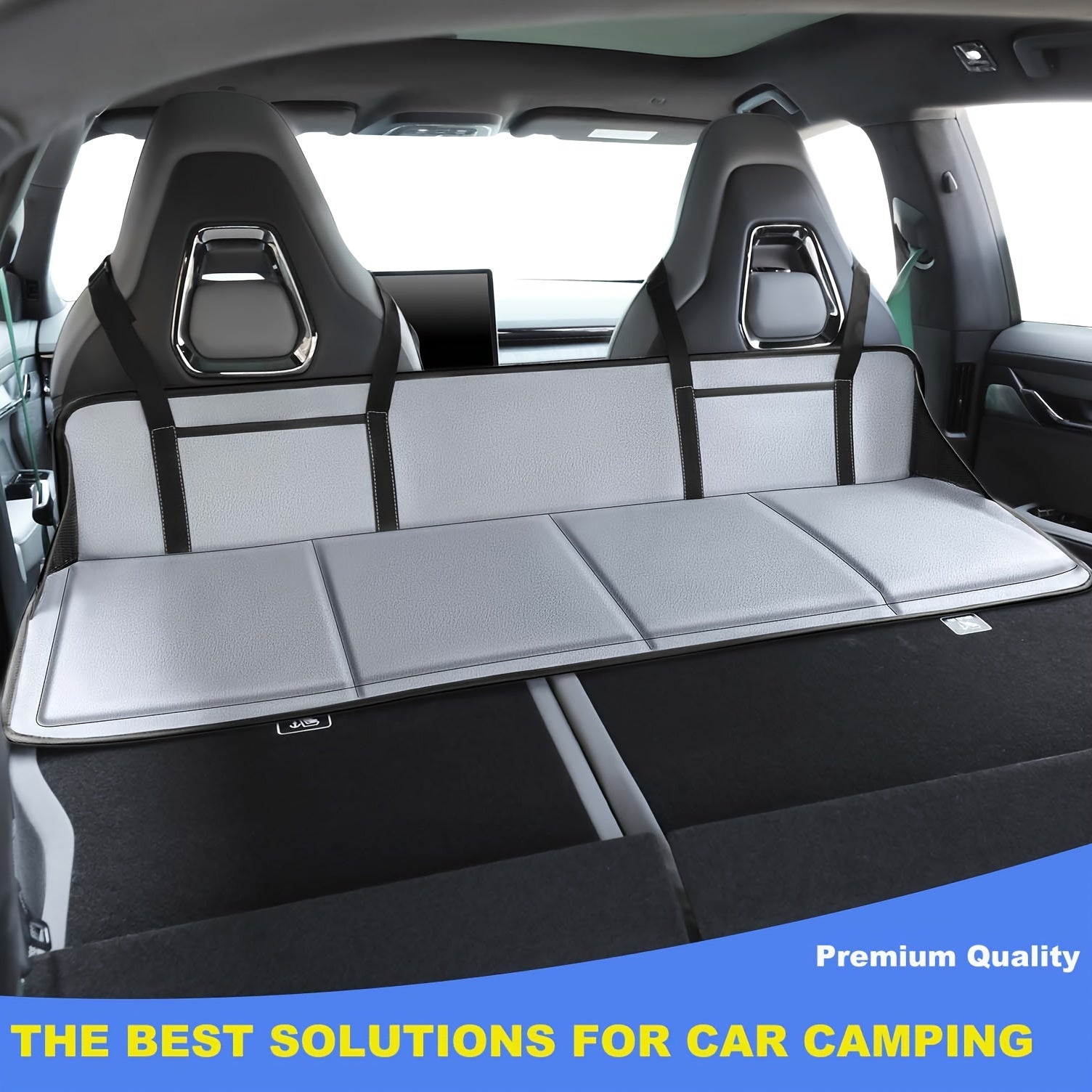 Universal Black Cargo Bed Mat with Storage Bag for SUVs and Trucks