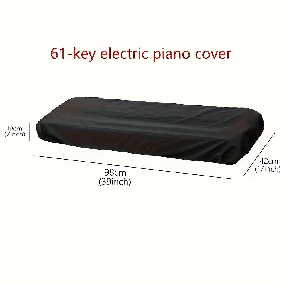 Funda digital para piano de 88/61 teclas, protección contra polvo, cubierta protectora para teclado eléctrico, negro