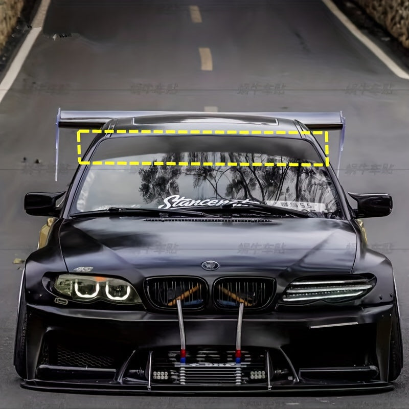 Black Sunshade Car Stickers for Front and Rear Windshields PVC Privacy Window Cover